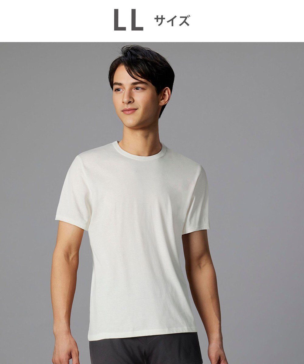 WACOAL MEN インナー　3分袖　綿100％　吸汗速乾　抗菌防臭　クルーネック　アウターとしても着用可能　/ブロス　GL5300 