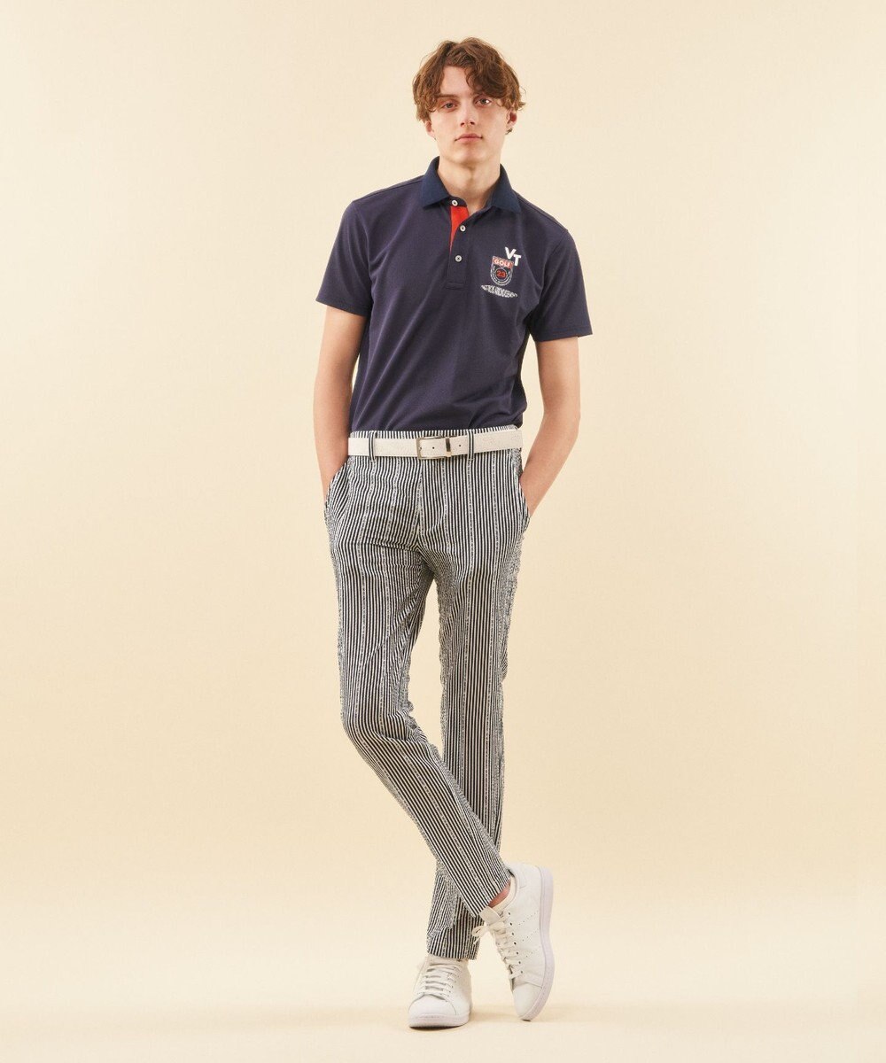 23区GOLF 【MEN】【撥水】ロゴストライプパンツ 