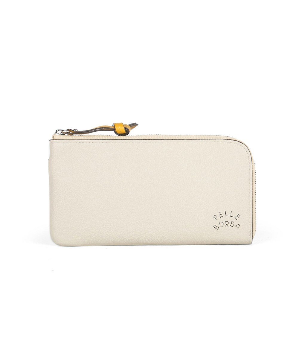 PELLE BORSA L字ファスナーコンパクト長財布 Very Goods ベリーグッズ 7204 アイボリー