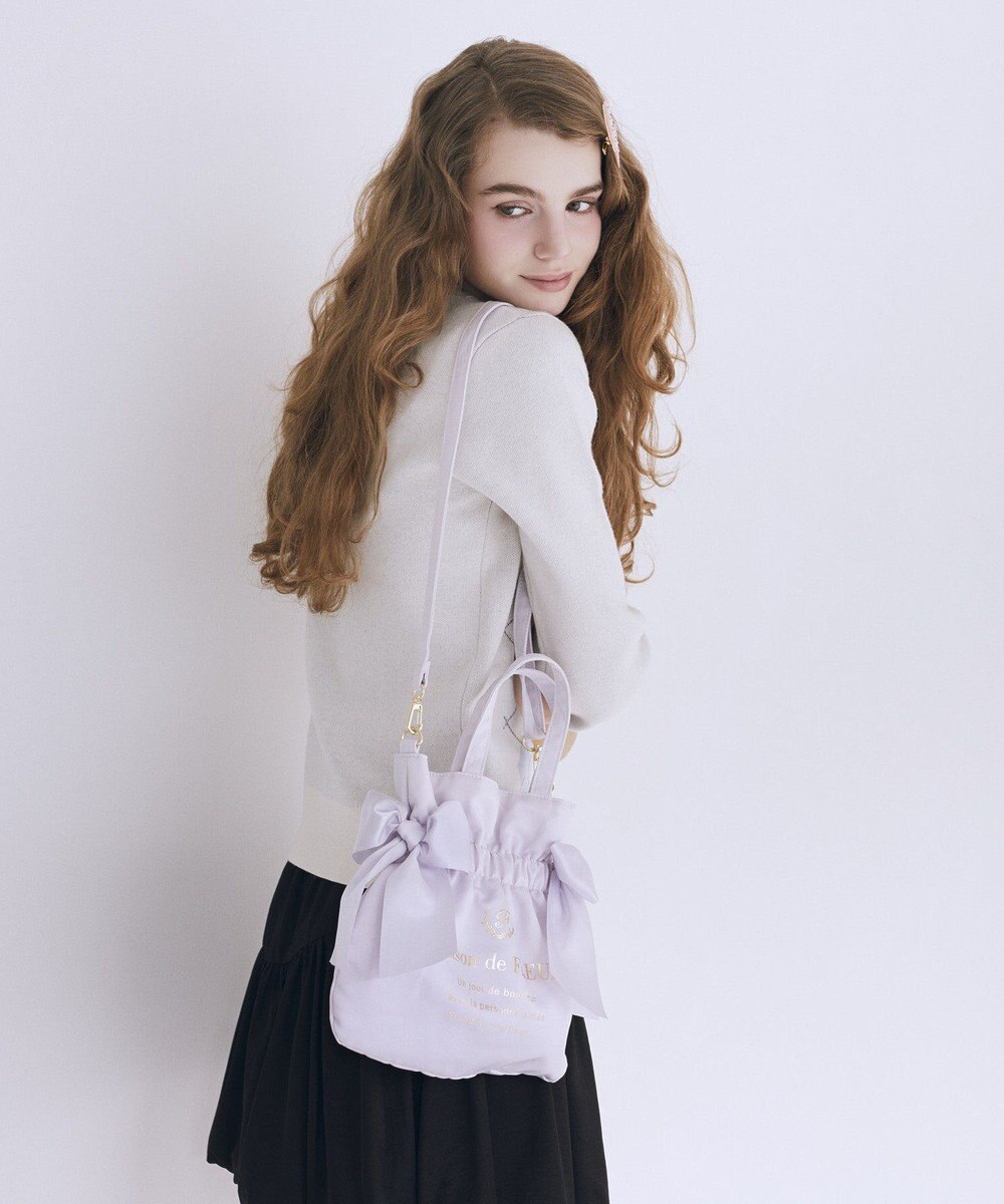 Maison de FLEUR ダブルリボン2Wayトートバッグ 