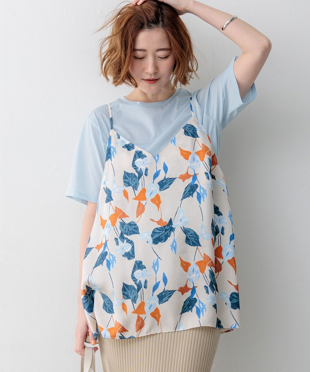 23区 【先行予約】カラーリリープリント キャミソールブラウス 