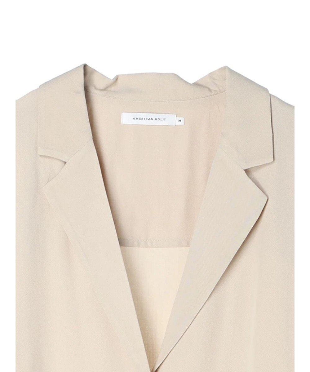 AMERICAN HOLIC ドロスト開襟ニュアンスジャケット 