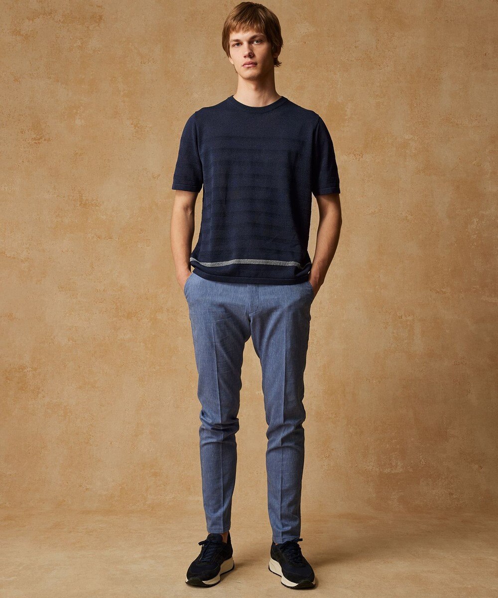 JOSEPH ABBOUD 【キングサイズ・エコ素材/軽量/通気性/速乾性】ペーパーヤーンニット Ｔシャツ 