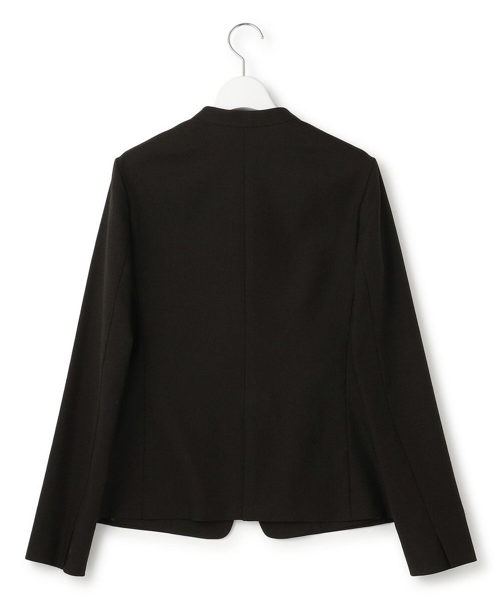 23区 L 【洗える/セットアップ対応】アイアスマットストレッチ ノーカラー ジャケット 