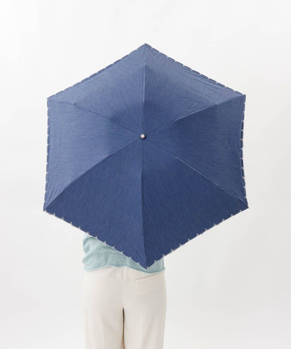 AURORA 【 BLAO（ブラオ）】サマーシールド ボーラー刺しゅう晴雨兼用傘(折りたたみ傘) 