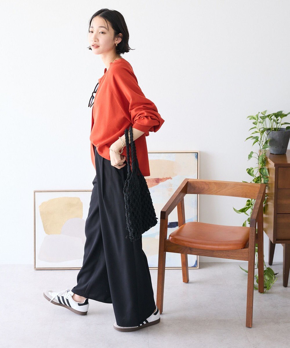 CRAFT STANDARD BOUTIQUE 洗える/UVカット/毛玉軽減 ファンクショナルニットカーディガン 