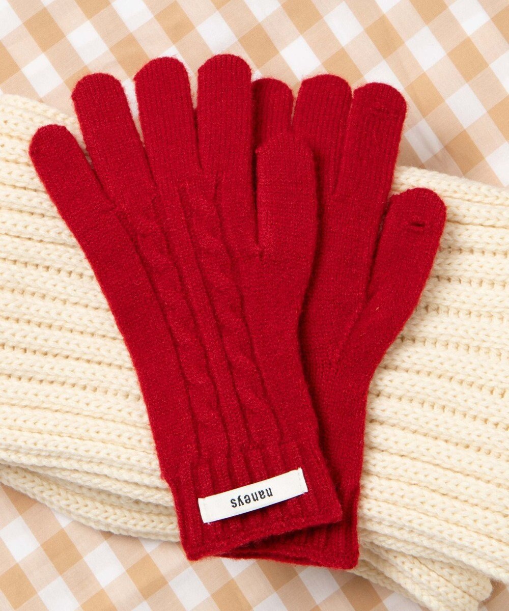 WEGO ケーブル編みグローブ 