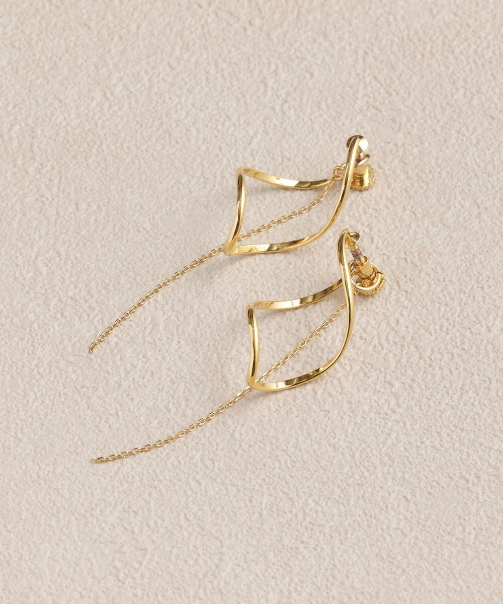 Phoebe 2wayグレースツイストラインイヤリング　ゴールド 