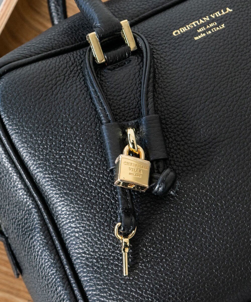 INTER-CHAUSSURES 【CHRISTIAN VILLA】ベーシックレザーハンドバッグ 