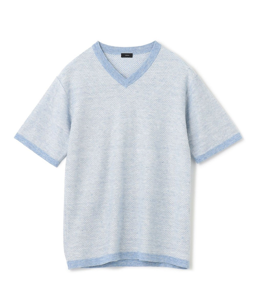 JOSEPH HOMME リネンヘリンボン　Vネックニット 