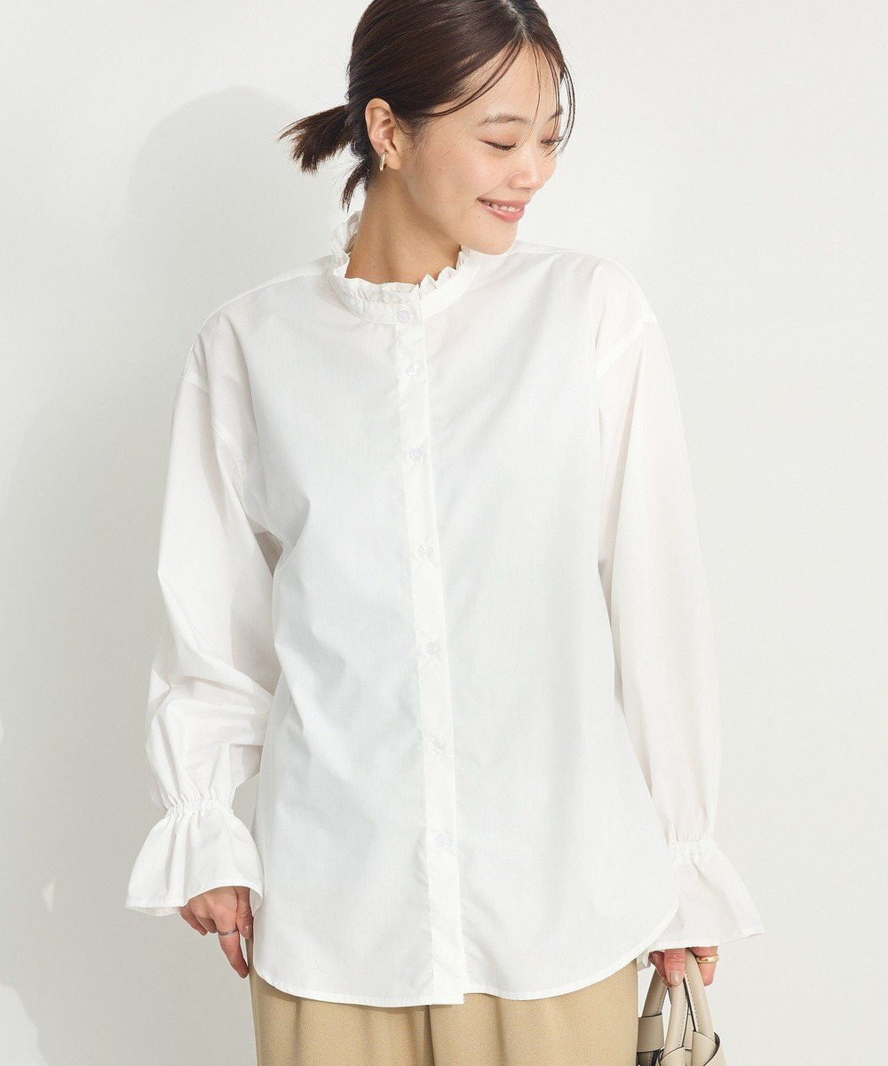 CRAFT STANDARD BOUTIQUE スタンドフリルブラウス 