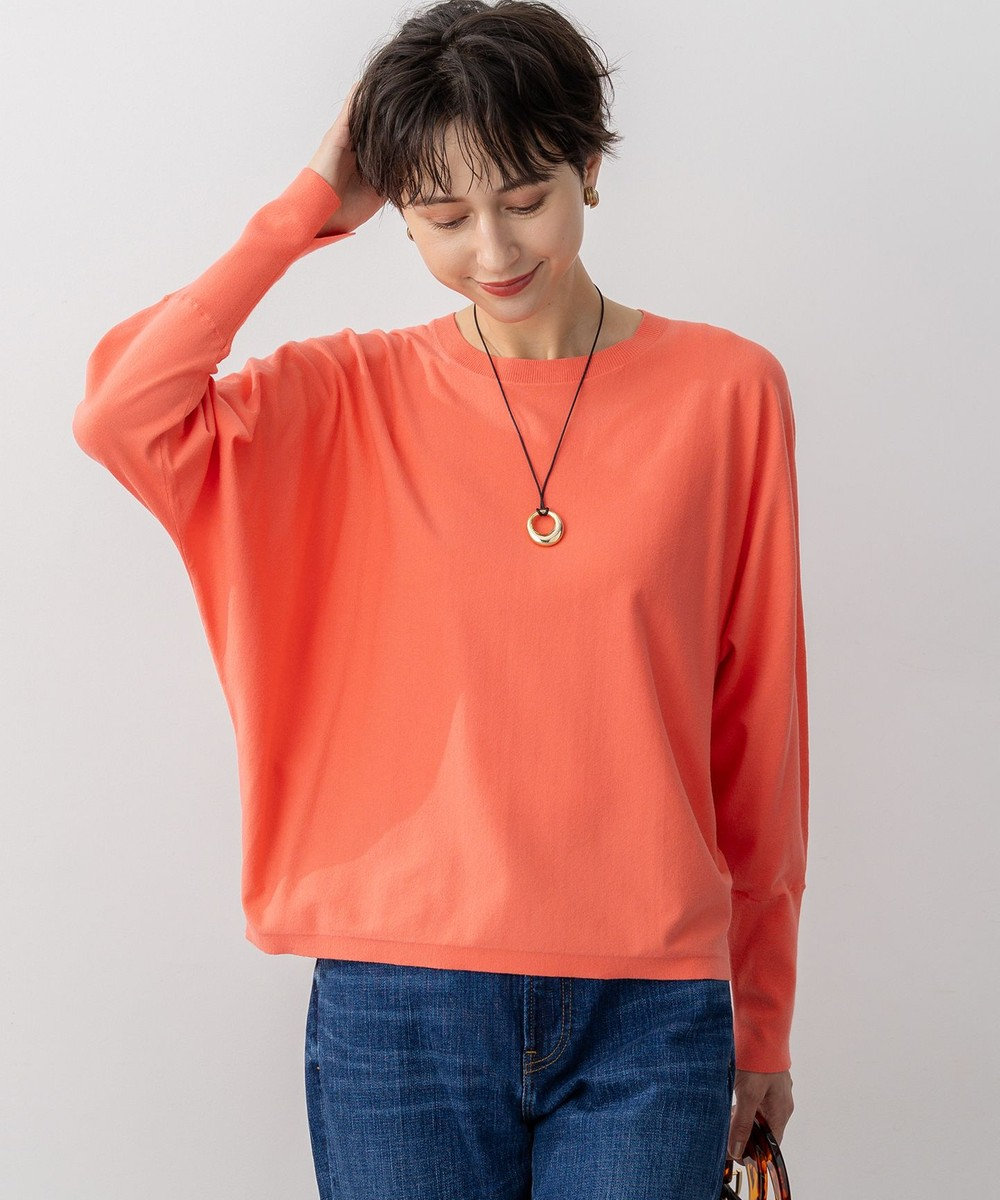 23区 【洗える/吊り干しOK】ヴィスコースストレッチ ドルマンスリーブ ニット 