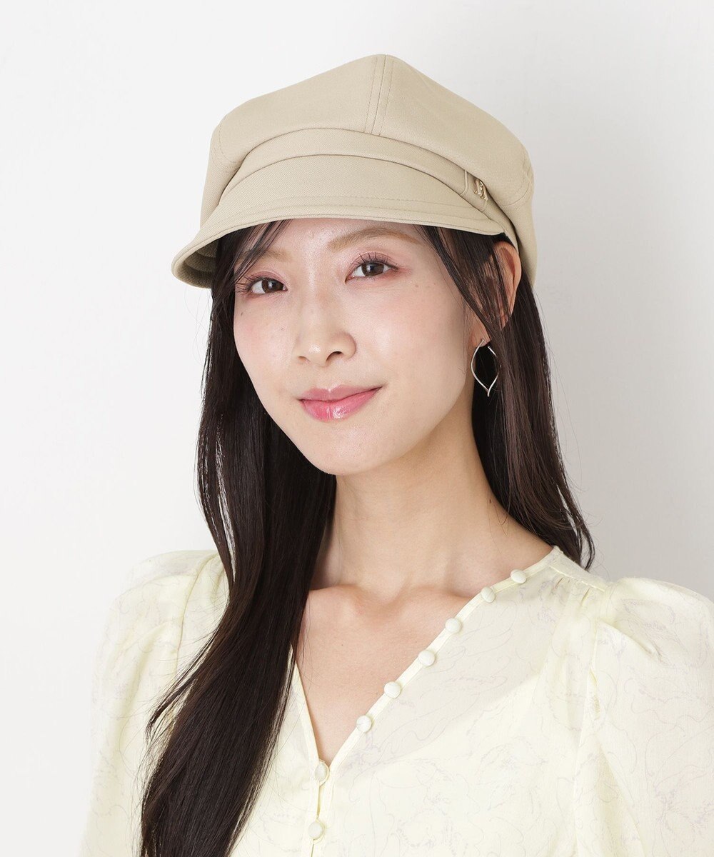 MOONBAT 【遮光100％/遮熱/UVカット】FURLA(フルラ)アーチロゴ キャスケット 帽子 無地 サイズ調整可能/手洗い可能/日本製 