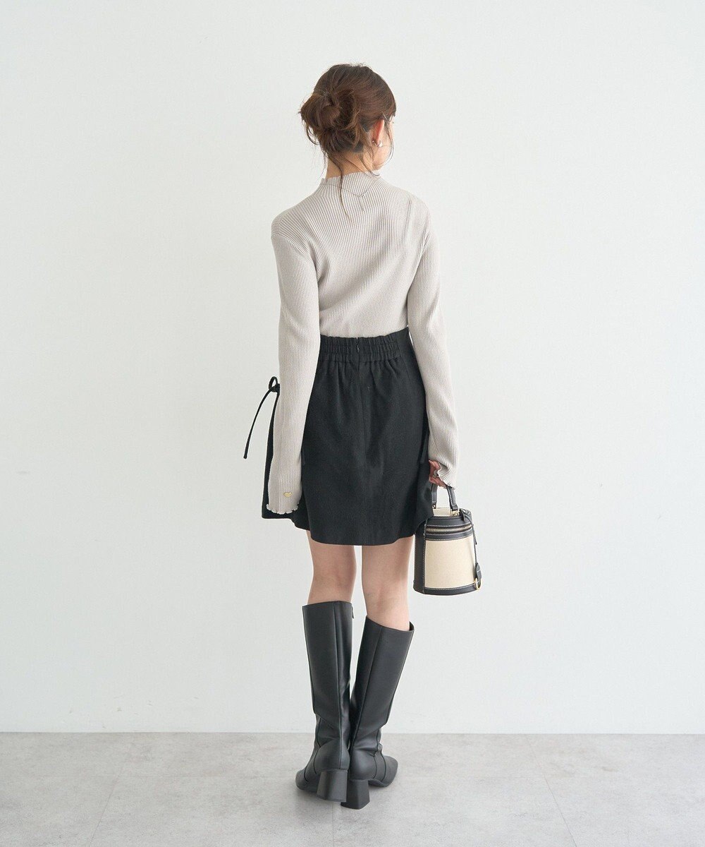 earth music&ecology サイドレースアップミニスカート 