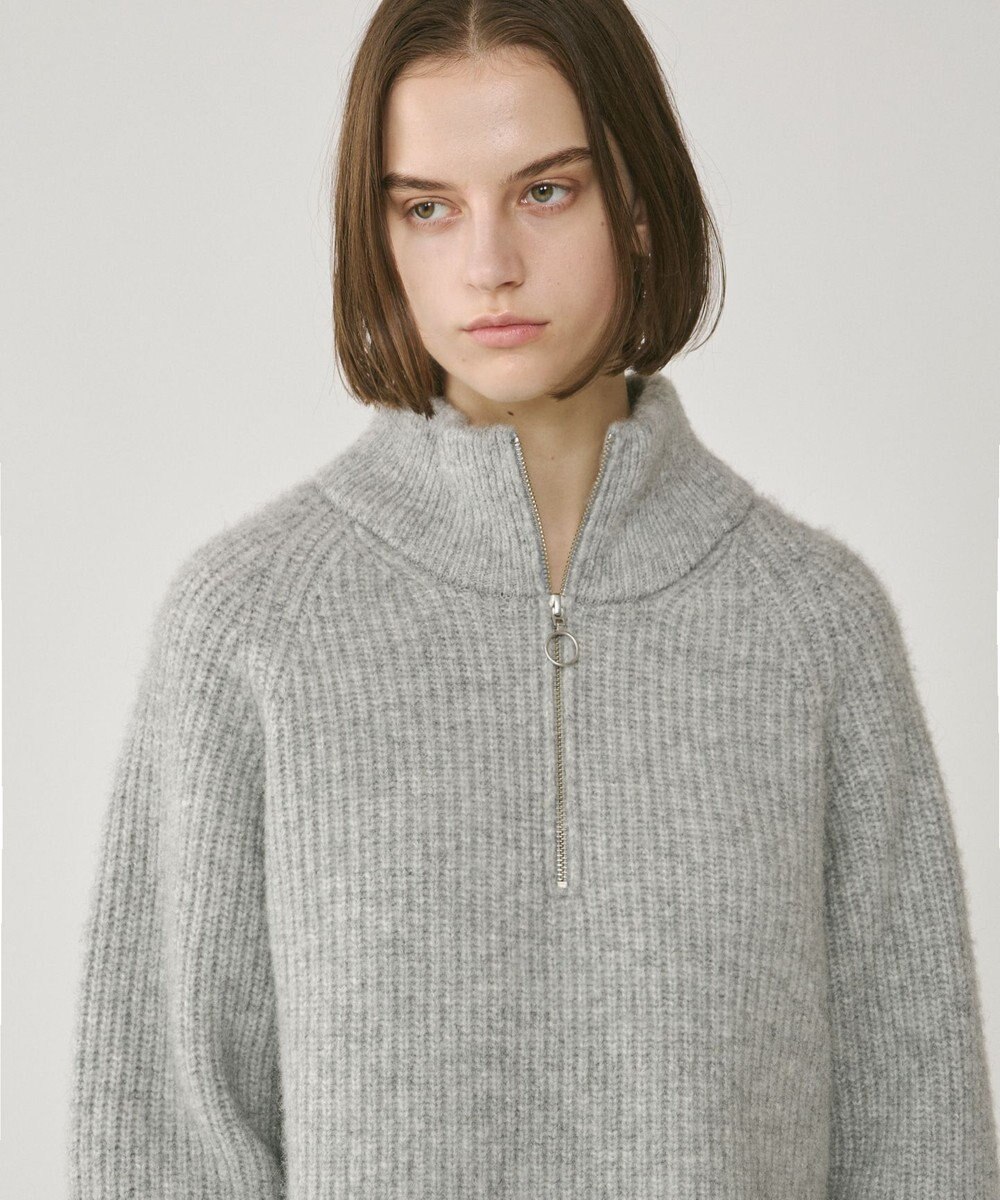 GRACE CONTINENTAL 畦zipニットトップ 