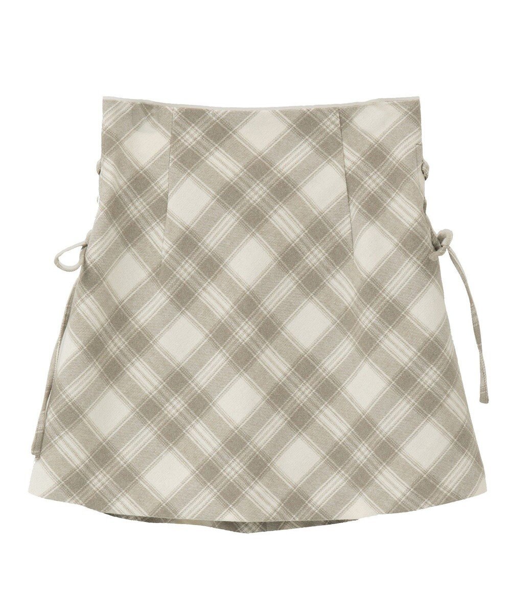 earth music&ecology サイドレースアップミニスカート 