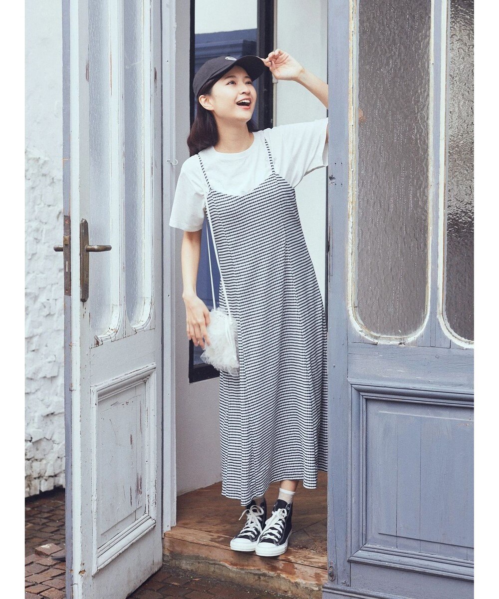 earth music&ecology チェックキャミワンピース 