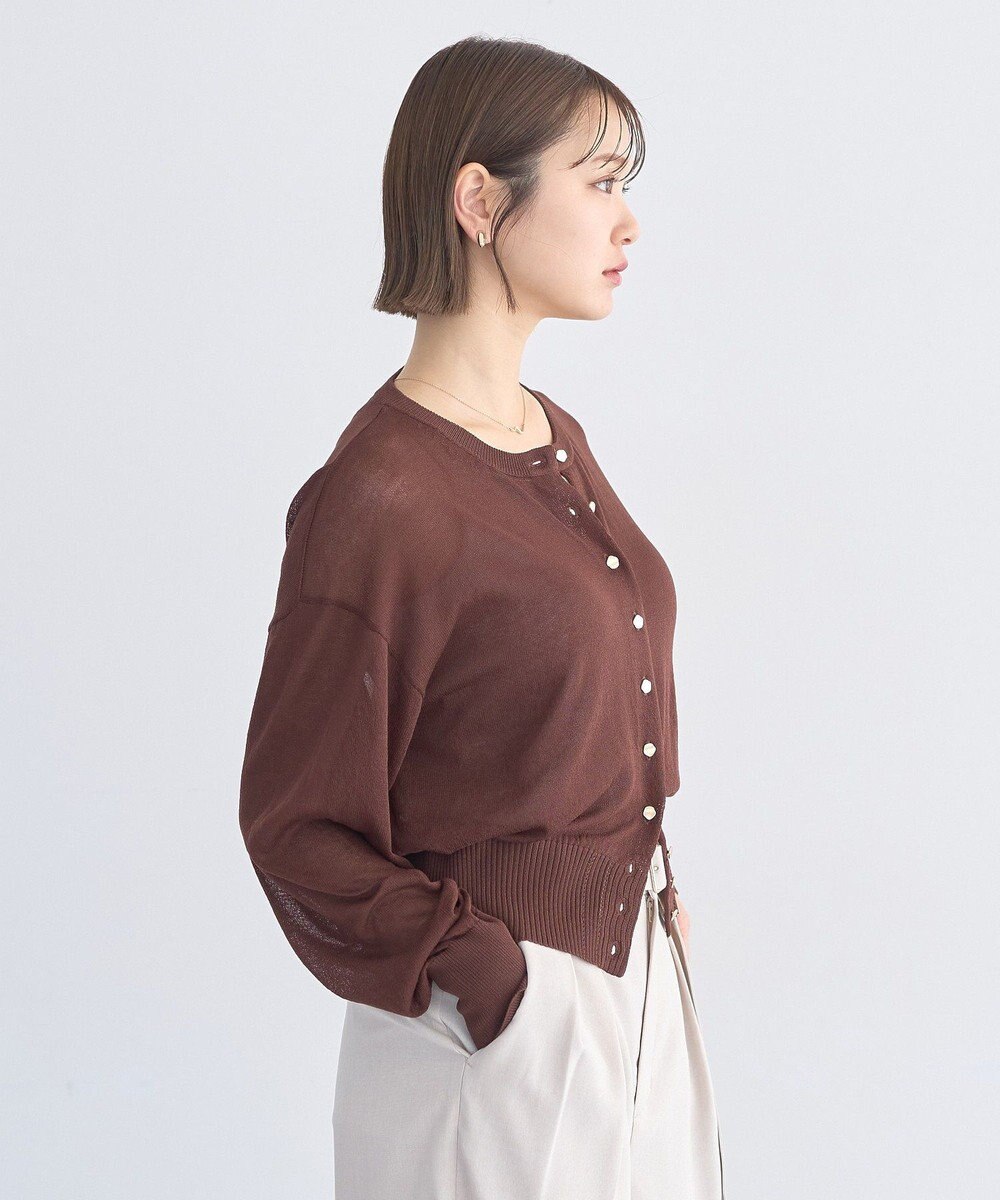 earth music&ecology ボタンアソートクルーネックカーディガン 