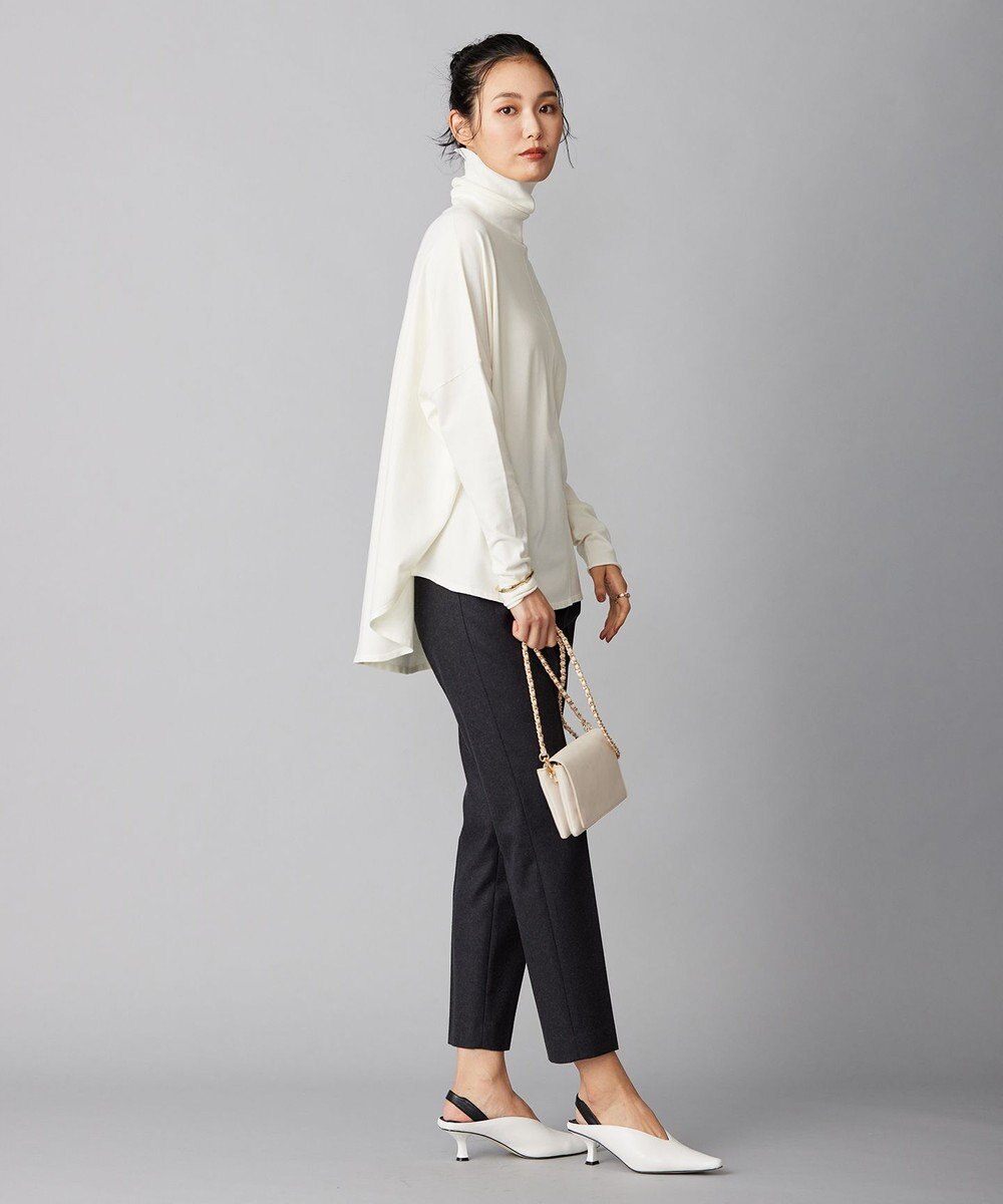 ICB 【洗える】 ヴィスコースワイド タートルネックプルオーバー 