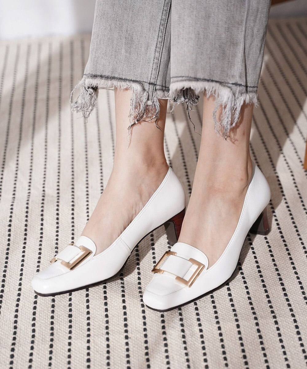 Pointer 日本製 本革バックルパンプス 