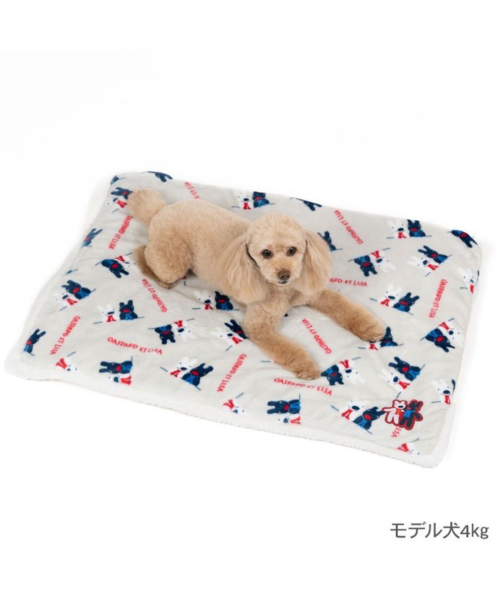 PET PARADISE リサとガスパール 遠赤外線 ボアマット 角型《頬杖柄》 