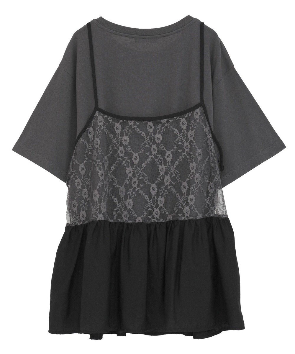 Green Parks ＳＥＴ２点フォトＴシャツ＋レースキャミビスチェ 