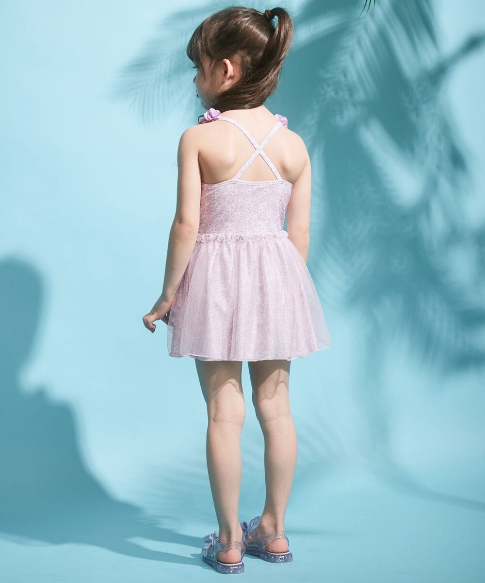 ANY KIDS 花柄チュールワンピース水着 