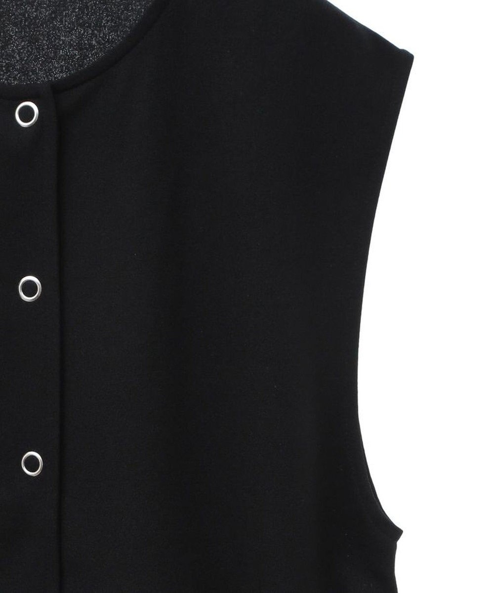 Green Parks カットジョーゼットペプラムベスト 