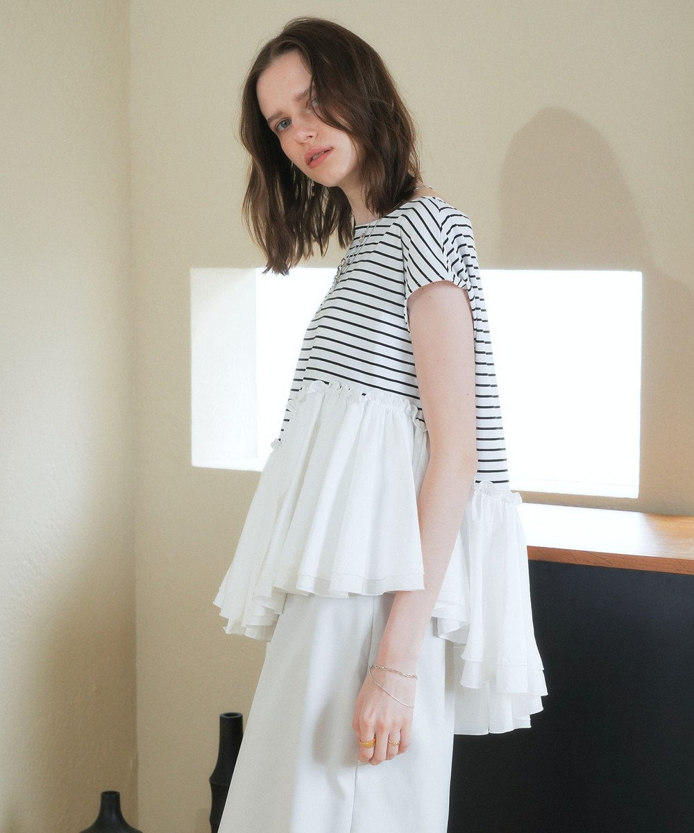 YECCA VECCA アシメペプラムカットソー 