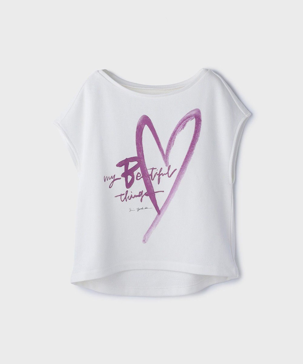 GRACE CONTINENTAL ハートプリント裏毛トップ 