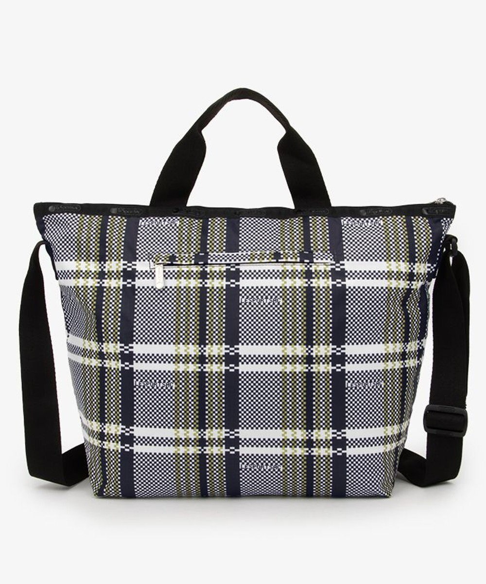 LeSportsac DELUXE EASY CARRY TOTE/ピクセルスクランブルチェック 