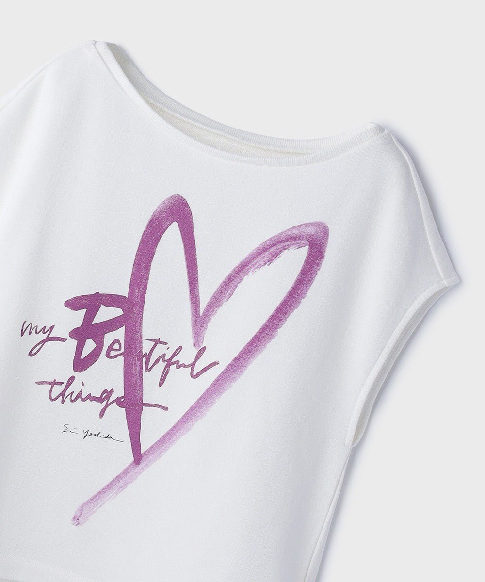 GRACE CONTINENTAL ハートプリント裏毛トップ 