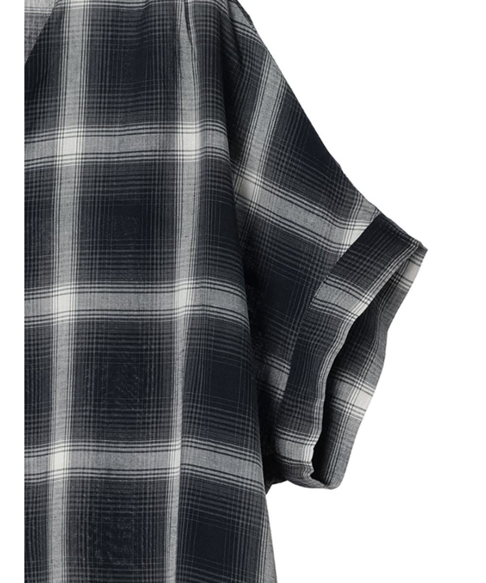 Green Parks リネンレーヨン前立てブラウス 