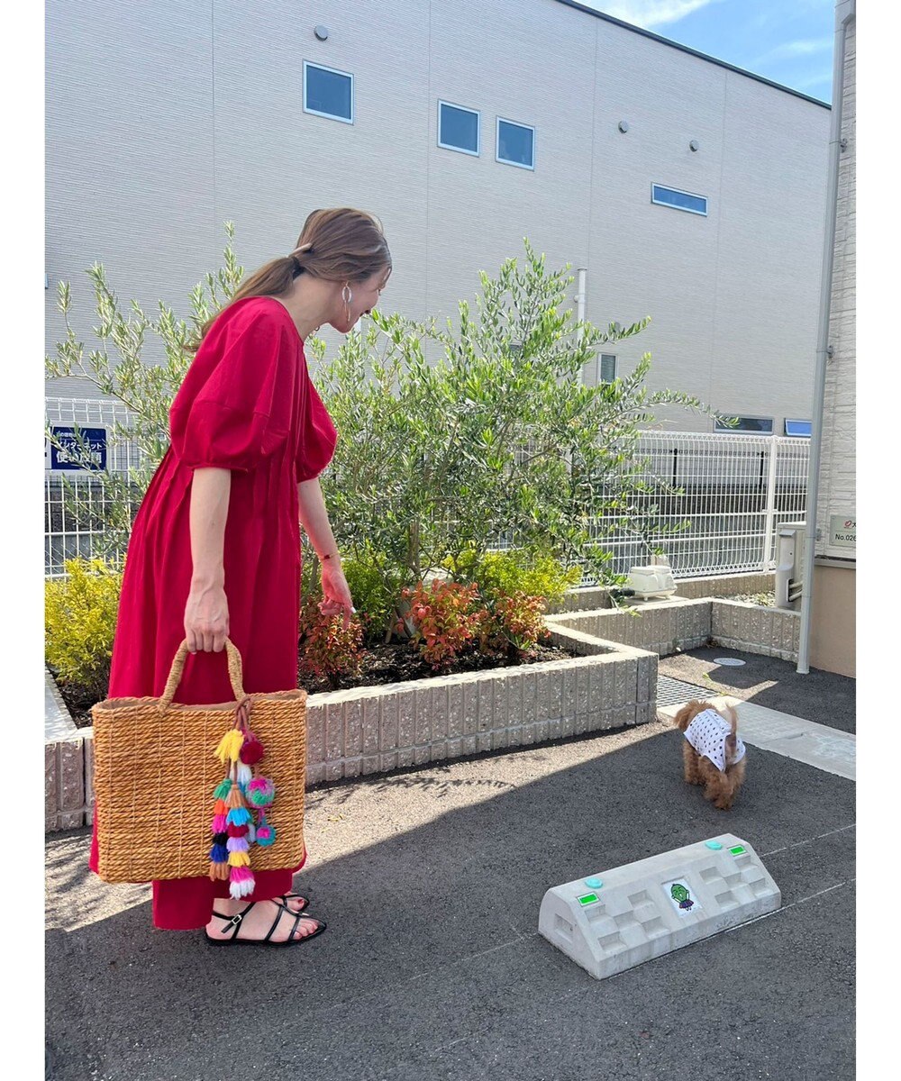 Green Parks ボリューム袖ロングワンピース 