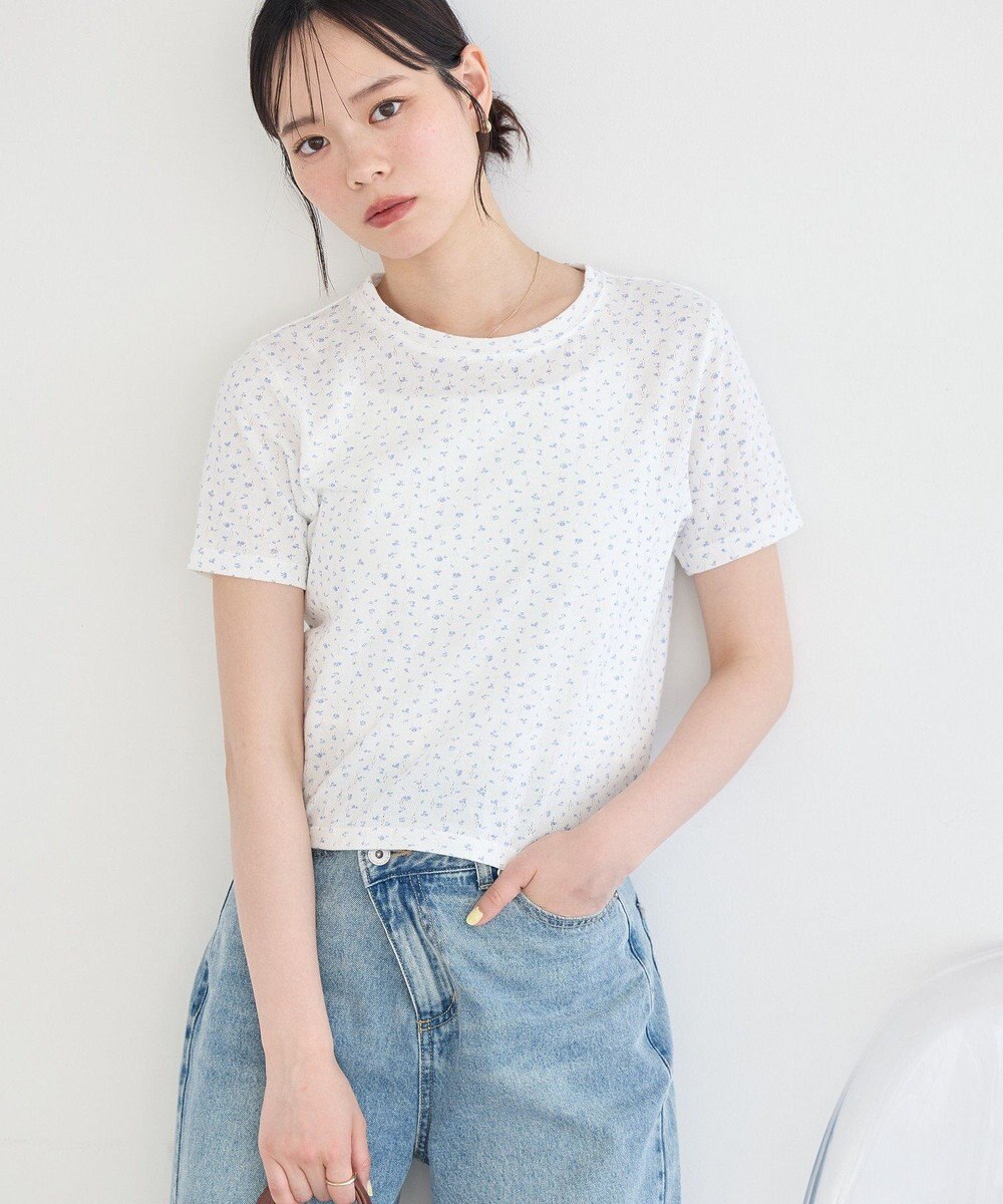 earth music&ecology アイレットミニ裏毛Tシャツ 