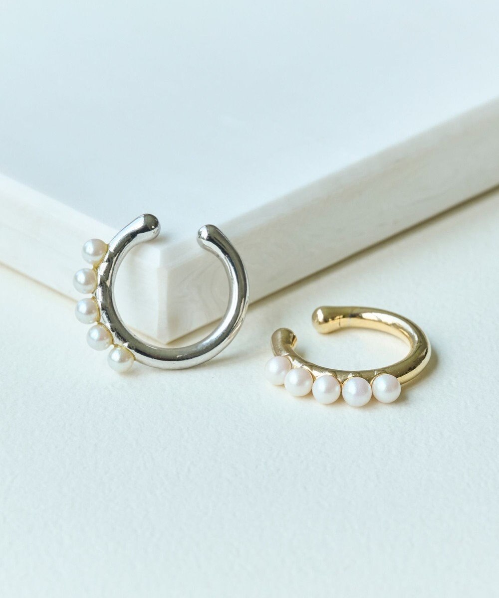 Phoebe 【金属アレルギー対応】パールフローイヤーカフ　ゴールド/ニッケルフリー 