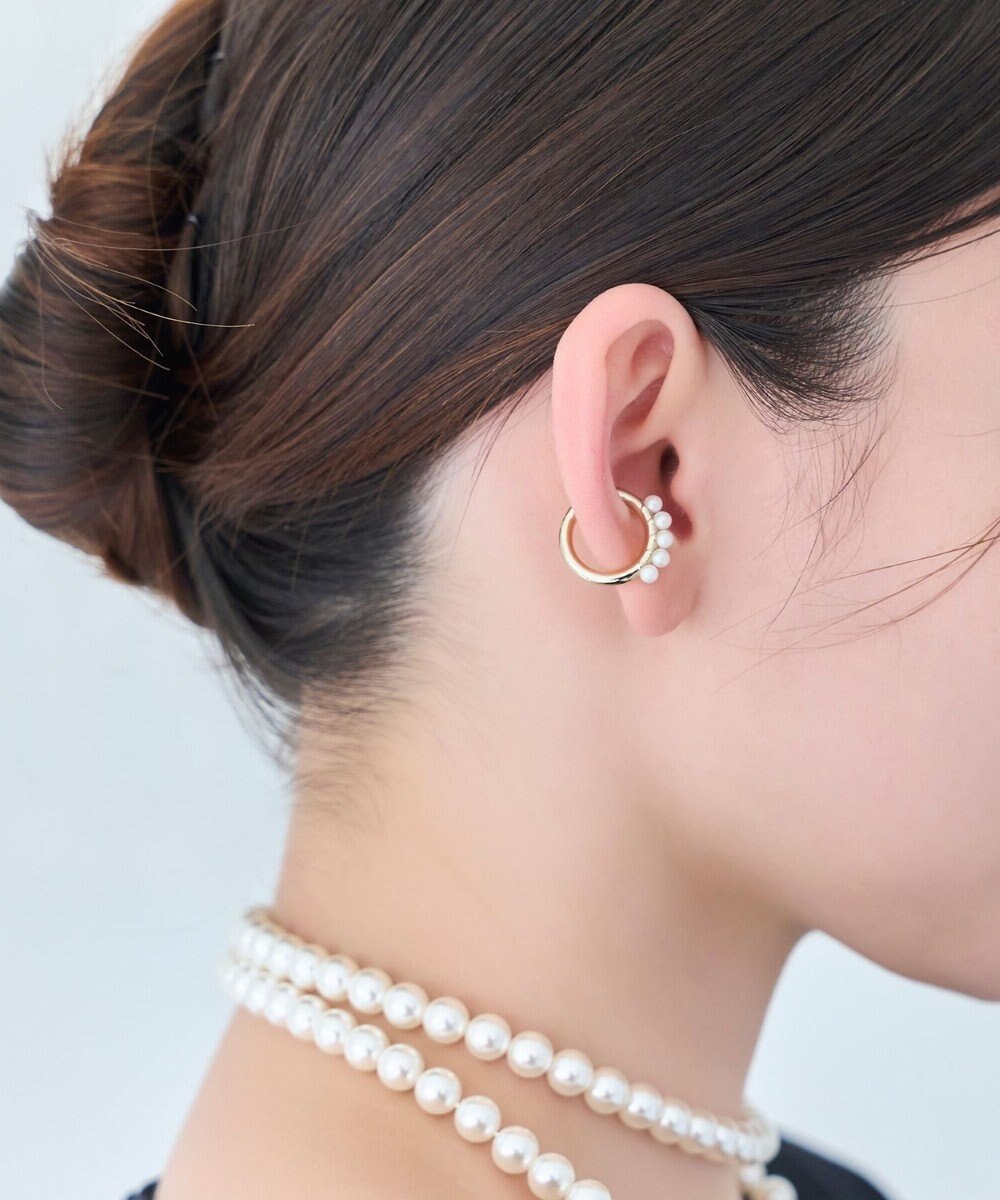 Phoebe 【金属アレルギー対応】パールフローイヤーカフ　ゴールド/ニッケルフリー 