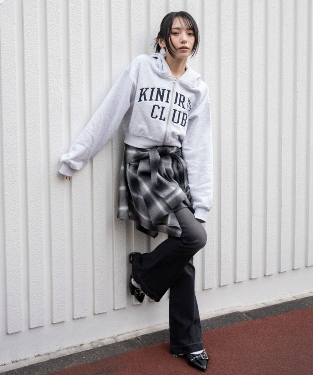 WEGO グラフィックショートZIPパーカー 