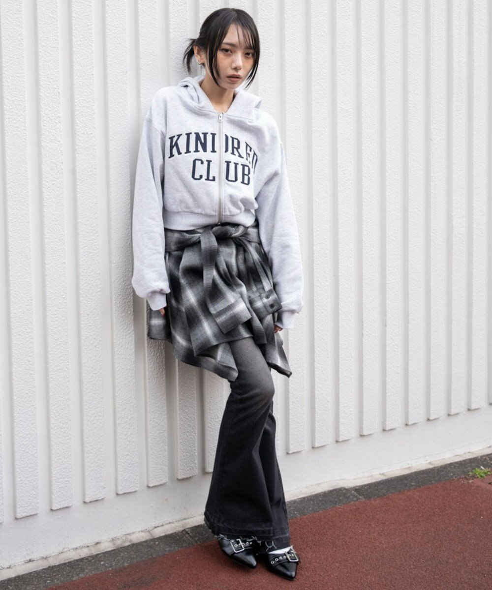 WEGO グラフィックショートZIPパーカー 