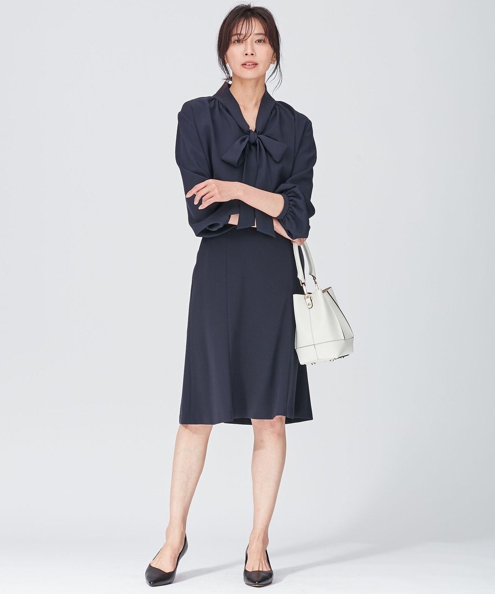 23区 L リボンディテール ギャザー ブラウス 