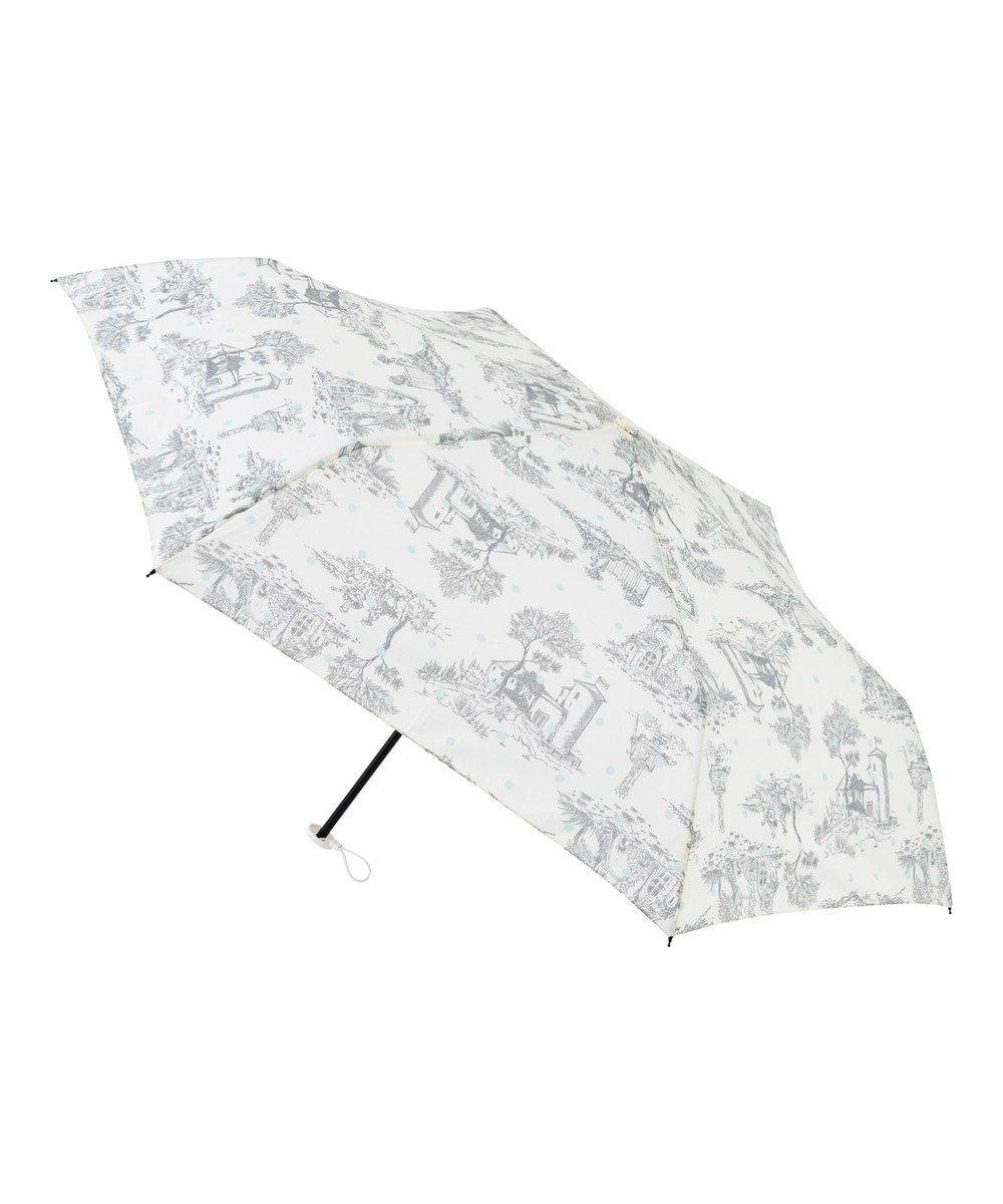 MOONBAT estaa 【耐風】折りたたみ傘 ヴィレッジドット UV ベージュ