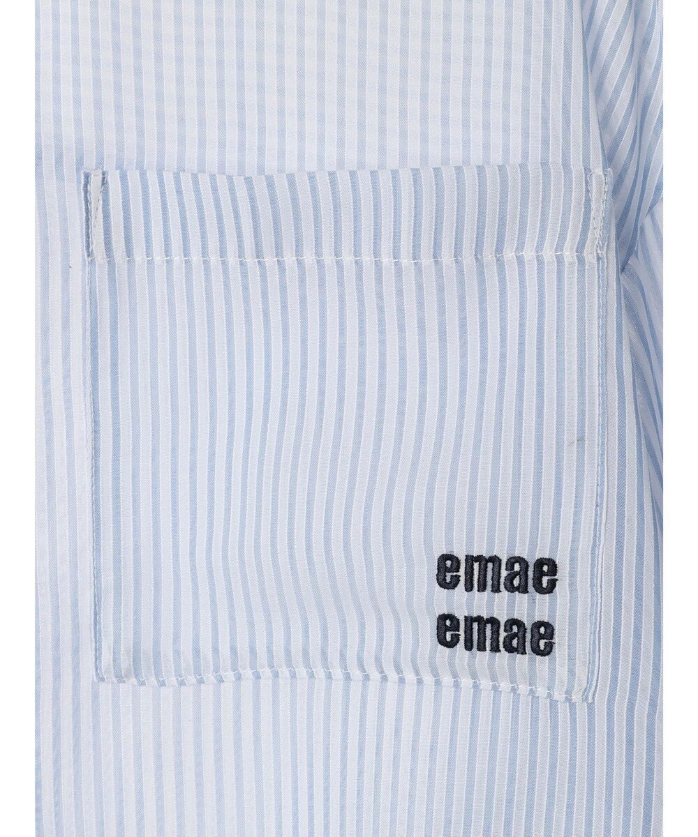 earth music&ecology 袖スリットリボンロングシャツ 