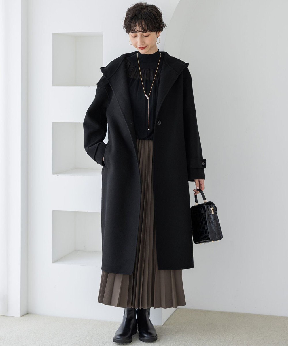 23区 S 【滝沢眞規子さん着用/VERY掲載】MANTECOPureリバー フード ロングコート 