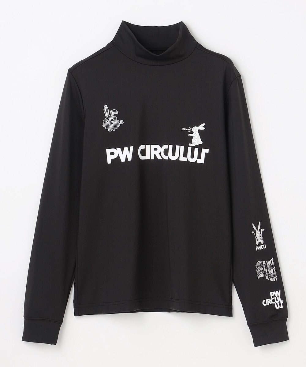 PW CIRCULUS 【吸水速乾 / UV遮蔽率99.5% UVカット / ストレッチ】【WOMEN】ラビットグラフィック ロングスリーブモックT ゴルフウェア レディース 