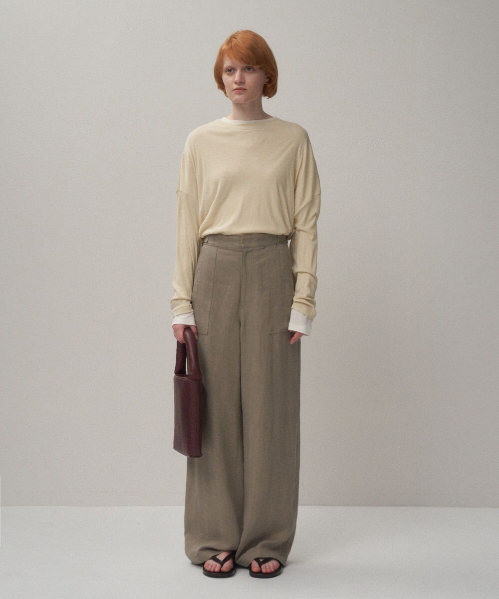 ATON COTTON LINEN FRAISE | ロングスリーブＴシャツ 