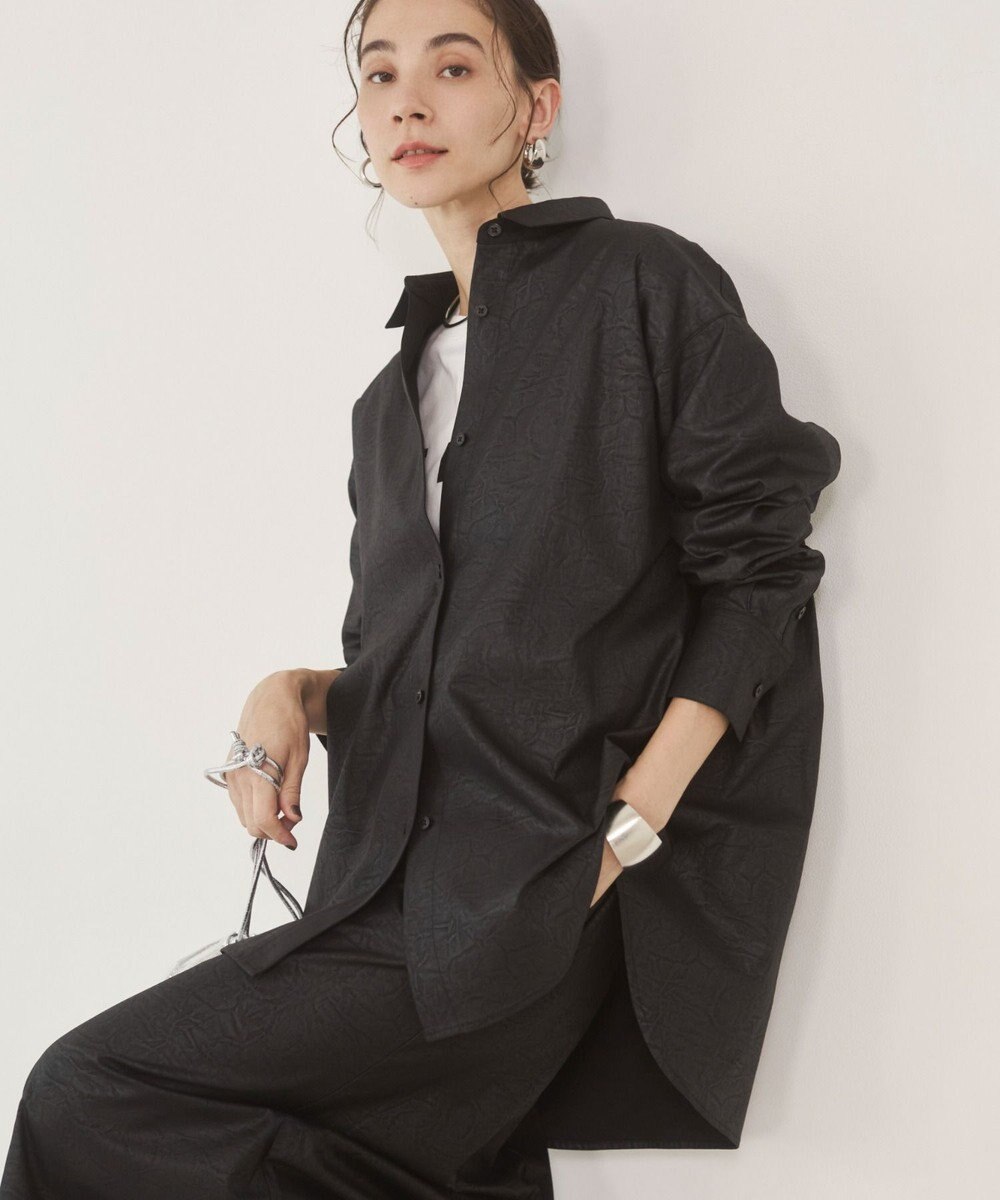 WEGO 【ANGIE VINTAGE】レザーライクシャツ＆スカートセットアップ 