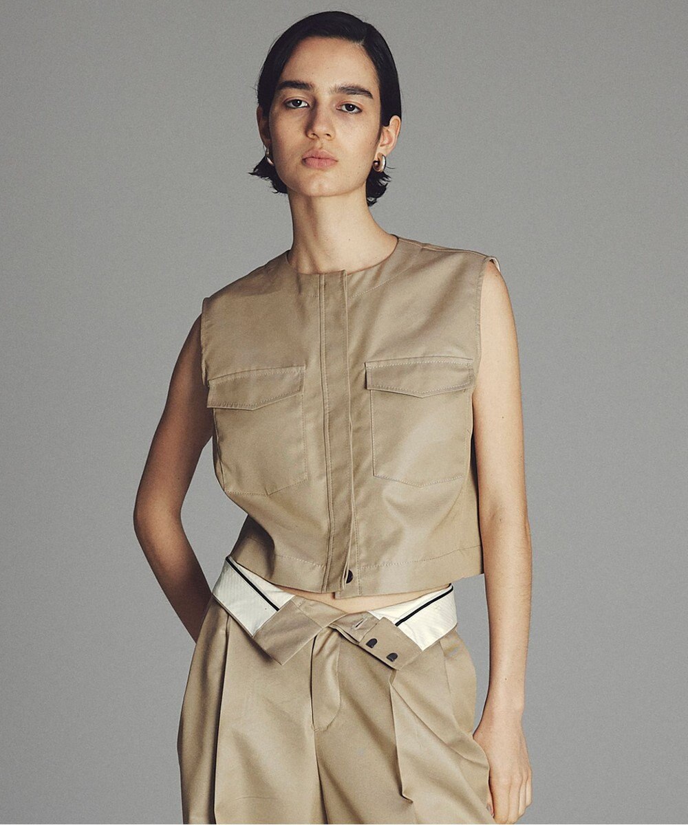 uncrave チノギャバジン ジレブラウス 