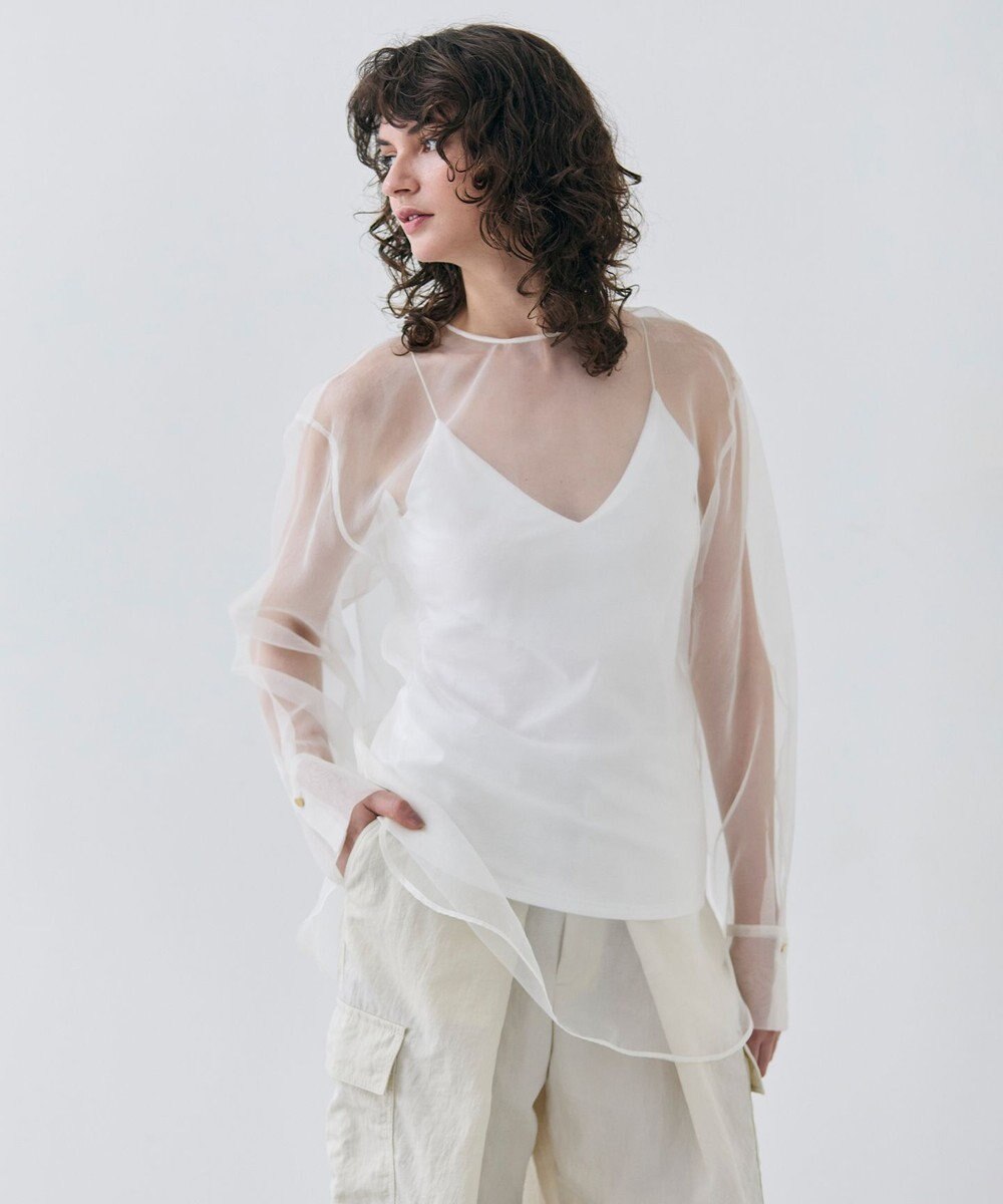 BEIGE， ERICA / シルクシースルーブラウス Ecru