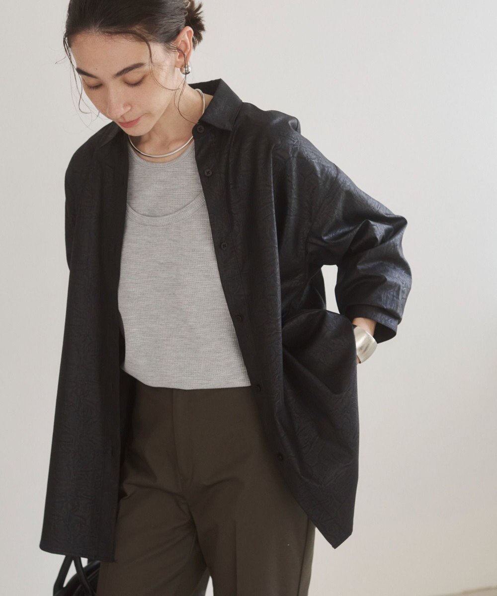 WEGO 【ANGIE VINTAGE】レザーライクシャツ＆スカートセットアップ 