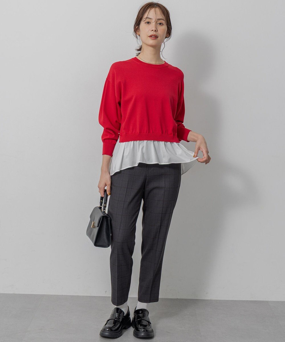 組曲 L ハンサムツイルテーパード パンツ 